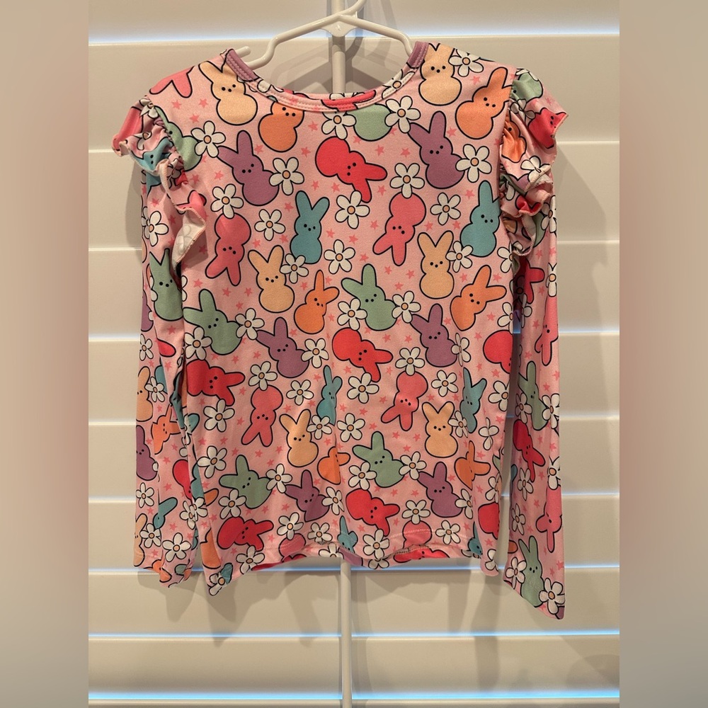 Mila & Rose Size 7-8 Peep Easter Print Long sleeve soft tshirt
